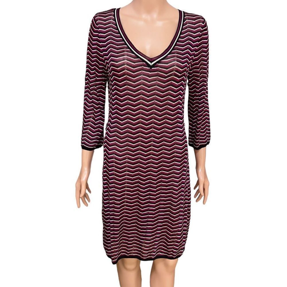Trina Turk chevron pattern knit dress size L